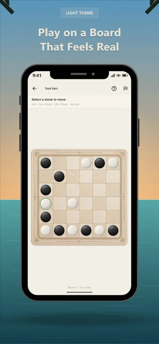 Gameplay screen in light theme